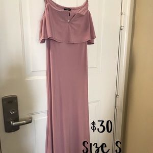 NWT Gorgeous Off Shoulder Mauve Pink Dress